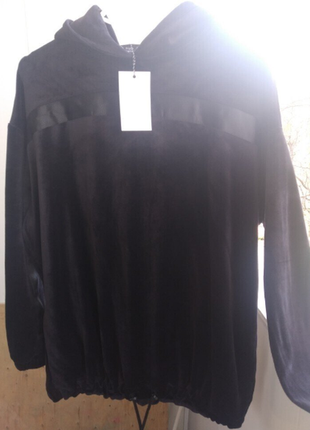 Велюровый худи с капюшоном оверсайз2 фото
