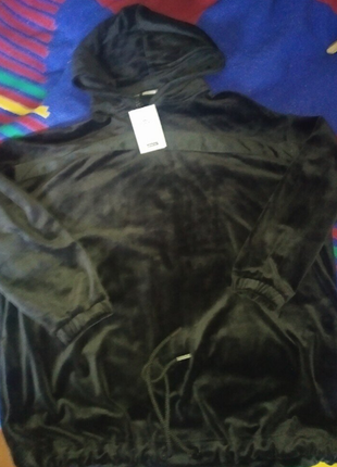 Велюровый худи с капюшоном оверсайз5 фото