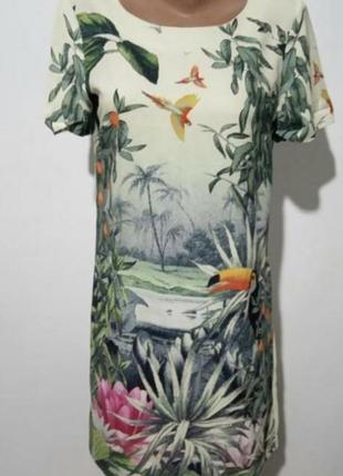 Сукня в тропіки, папуги2 фото