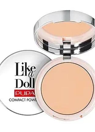 Пудра pupa like a doll oil free 04 — warm beige (темно-бежевий)