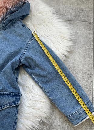 Джинсова парка куртка zara 8 р 128 8