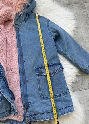 Джинсова парка куртка zara 8 р 128 6