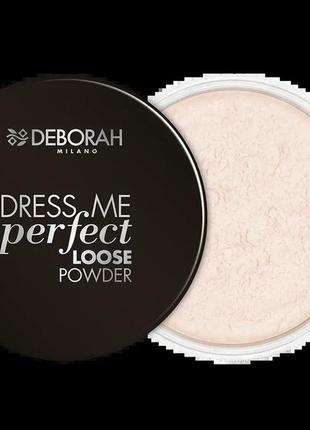 Пудра для обличчя deborah milano dress me perfect loose powder 00 — universal