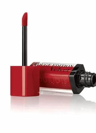 Рідка помада для губ bourjois paris rouge edition velvet lipstick 01 — personne ne rouge (червоний)