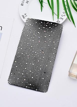 Женские колготки сетка коричневая сияющие 8014 блестящие капронки с камушками соблазнитель...