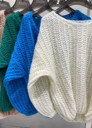 Светер грубої в'язки jolleen італія, в наявності молочний