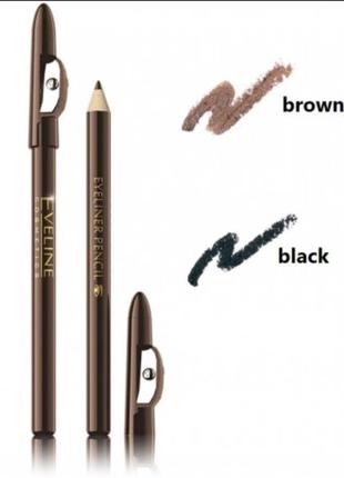 Eveline eyeliner pencil карандаш для глаз с точилкой1 фото