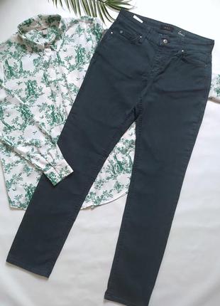 Фірмові джинси mac jeans, прямі, труби, злегка стрейчеві, бірюзові, смарагдові, котон2 фото