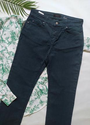Фірмові джинси mac jeans, прямі, труби, злегка стрейчеві, бірюзові, смарагдові, котон3 фото