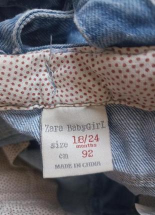 Джинсовый комбинезон для девочки zara 18-24 мес3 фото