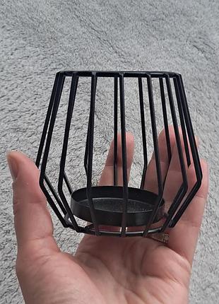 Свічник металевий декоративний, чорний підсвічник металевий, золотий підсвічник...