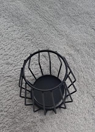 Свічник металевий декоративний, чорний підсвічник металевий, золотий підсвічник...