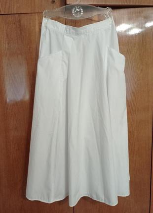 Юбка, юбка белая хлопковая 421 фото