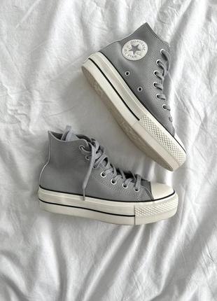 Converse на флисе кеды серые сникерсы кроссовки