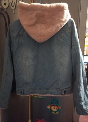Жіноча утеплена джинсовка3 фото
