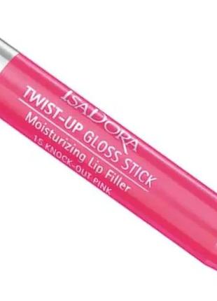 Блеск-карандаш для губ isadora twist-up gloss stick 15 - knock-out pink (завершенный розовый)