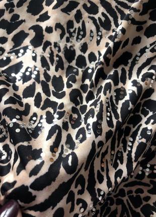 Сукня міді в леопардовий принт з блискітками f&f р.16/185 фото