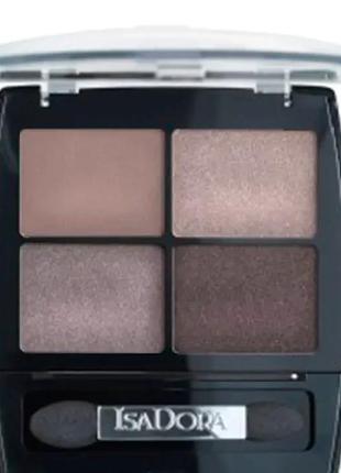 Тіні для повік isadora eyeshadow quartet 10 — soft suede