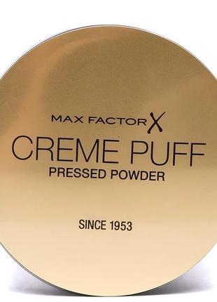 Компактна пудра max factor creme puff pressed powder 75 — golden (золотистий)