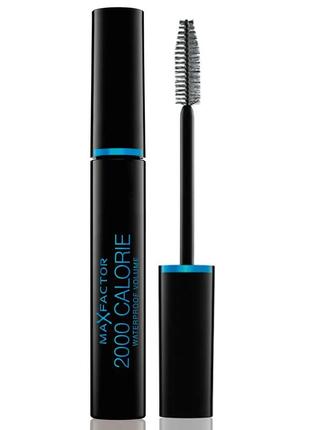 Тушь для ресниц max factor 2000 calorie waterproof volume rich black (насыщенно черный)