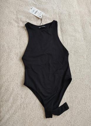 Боди zara черный бомбезный
