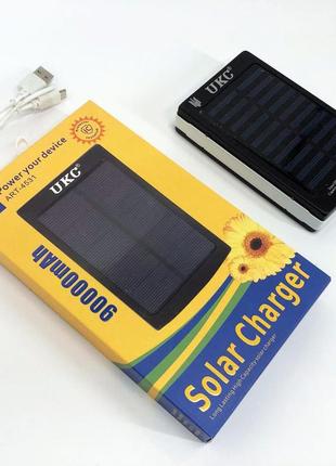 Умб power bank solar 90000 mah мобільне зарядне з сонячною панеллю та лампою, power bank charger батарея10 фото