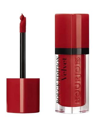 Жидкая помада для губ bourjois paris rouge edition velvet lipstick 15 - red volution (красный)