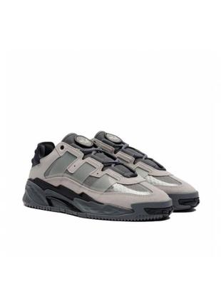 Мужские кроссовки adidas niteball grey black премиум качество