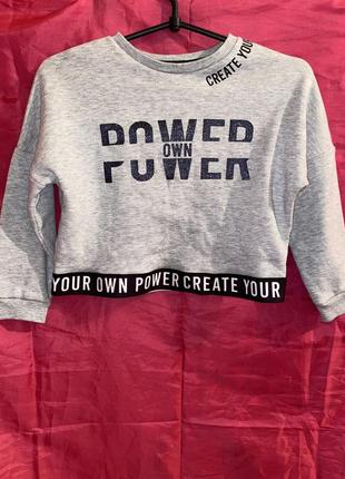 Топ світшот зима весна осінь осень фліска флиска свитшот 6/7 котон бавовна хлопок бренд