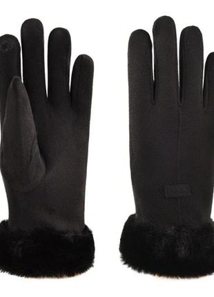 Замшеві рукавиці2 фото