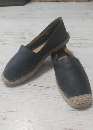 Слипоны кожаные