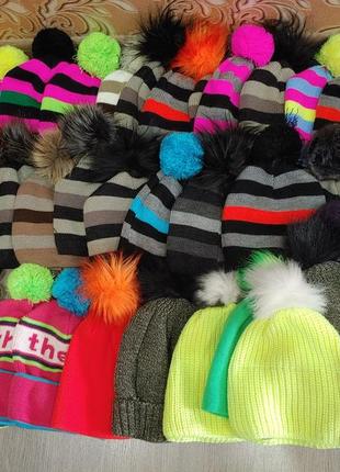 Шапки, шарфы-снуды, женские, мужские, детские зимние