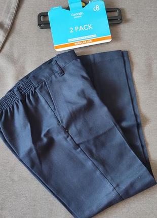 Шкільні сині штани штани george regular leg англія, хлопчику на 8-9 років, зріст 128-135 см3 фото