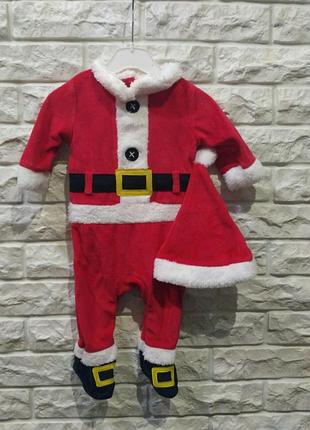 Костюм маленького санта на фотосессию для новорожденного 0-3мес