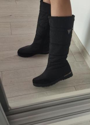 Zara кожаные осенние сапоги + зимние дутики4 фото