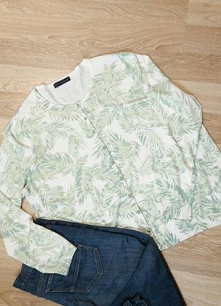 Вискозная кофта на пуговицах с принтом большого размера  m&s.