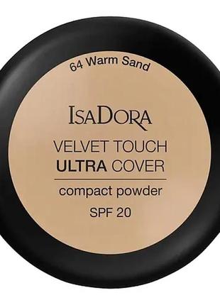 Пудра для лица isadora velvet touch ultra cover compact powder 64 - warm sand