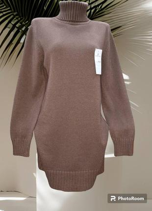 Туніка кашемірова, подовжений светр гольф. туника кашемир, свитер