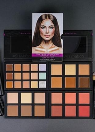 Набір панелей для макіяжу шані 4-layer contour and highlight makeup kit