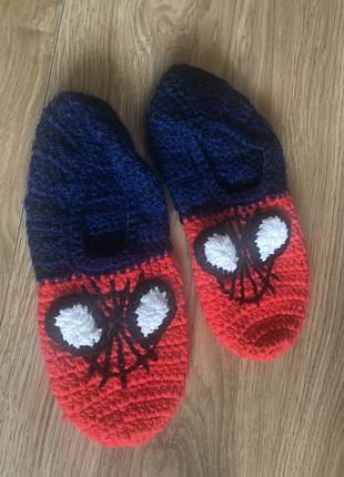 Вязаные тапочки спайдермен 🕷️