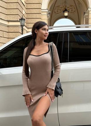 Платье мини с разрезом 2