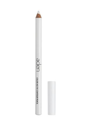 Карандаш для глаз белый aden color me eye contour pencil №01 white