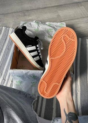 Adidas campus 00s black чорне хутро5 фото