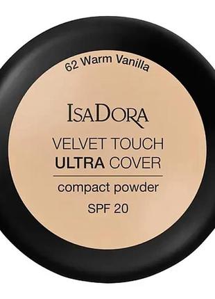 Пудра для лица isadora velvet touch ultra cover compact powder 62 - warm vani