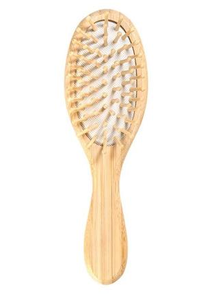Бамбукова щітка для волосся з квітковим дизайном