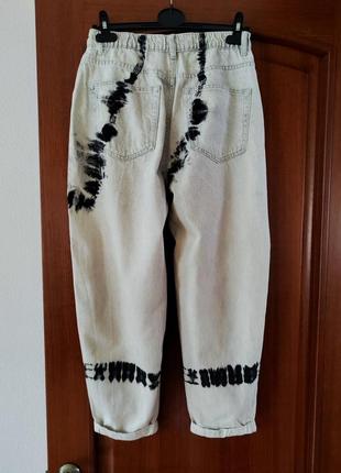 Светлые серые новые джинсы мом mom jeans Towelling джинсы бананы размер s-m-l / 42-44-464 фото