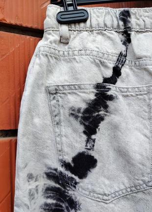 Светлые серые новые джинсы мом mom jeans Towelling джинсы бананы размер s-m-l / 42-44-468 фото