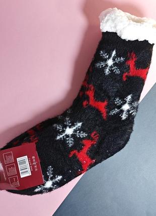 Носки валенки, тёплые на меху, домашние носки1 фото
