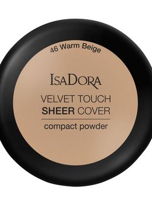 Пудра для лица isadora velvet touch sheer cover 46 - warm beige1 фото