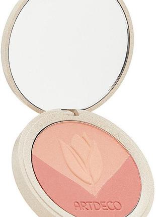 Румяна artdeco green couture natural trio blush 3 - perfect peach